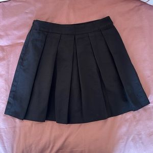 Black Pleated Mini Skirt - Small